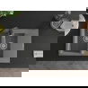 Mexen Gaspar 1.5-compartment granite sink with a drip tray and kitchen mixer tap Savita, Grey - 6507-71-672601-70