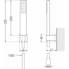 Mexen R-02 point shower set, brushed gun gray - 785005050-66