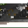 Mexen Gaspar 1.5-compartment granite sink with a drip tray and kitchen mixer tap Savita, Black/Silver - 6507-73-672601-50