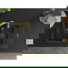 Mexen Gaspar 1.5-compartment granite sink with a drip tray and kitchen mixer tap Savita, Black/Gold - 6507-75-672601-50-B