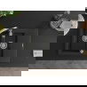 Mexen Gaspar 1.5-compartment granite sink with a drip tray and kitchen mixer tap Savita, Black - 6507-77-672601-00