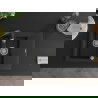 Mexen Gaspar 1.5-compartment granite sink with a drip tray and kitchen mixer tap Savita, Black - 6507-77-672601-70