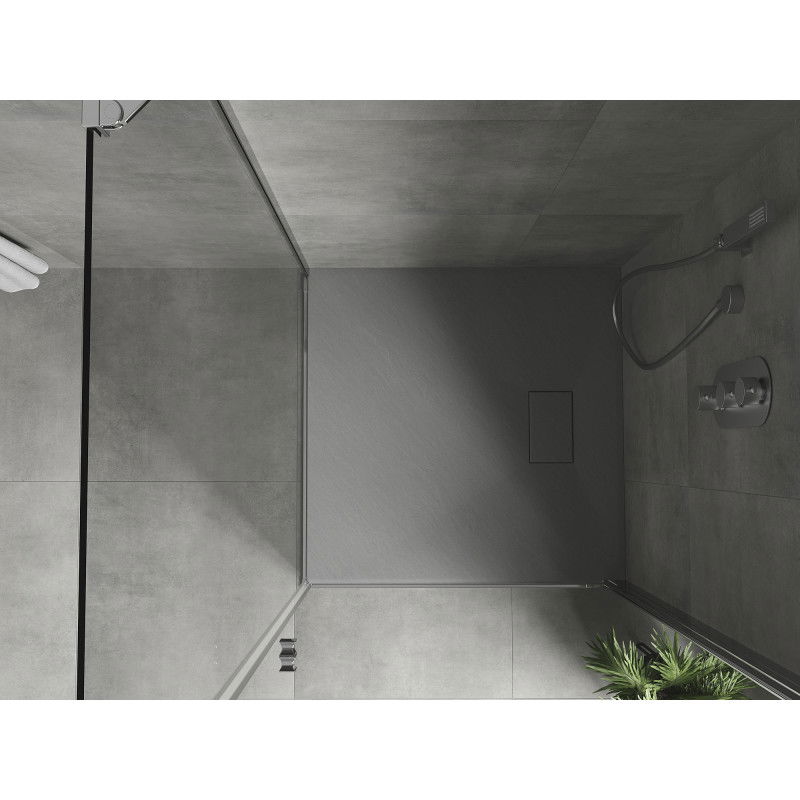Mexen Hugo square shower tray SMC 90 x 90 cm, grey - 42619090