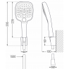 Mexen R-17 point shower set, black - 785175052-70