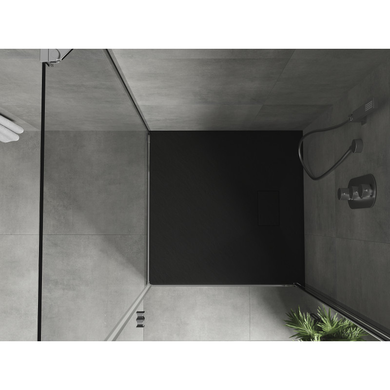 Mexen Hugo square SMC shower tray 70 x 70 cm, black - 42707070