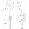 Mexen R-22 spot shower set, Chrome - 785225052-00