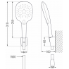 Mexen R-22 spot shower set, Black - 785225052-70