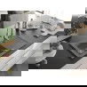Mexen Pablo 1-compartment granite sink with a drip tray and kitchen mixer tap Savita, Grey - 6510-71-672601-00
