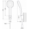 Mexen R-33 point shower set, chrome - 785335052-00