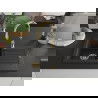 Mexen Pablo granite kitchen sink 1-bowl with drainer and Savita kitchen tap, black/gold metallic - 6510-75-672601-50