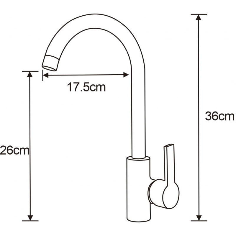 Mexen Ana kitchen faucet, gold - 671000-50