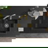 Mexen Tomas 2-compartment granite sink with a kitchen mixer tap Savita, Black/Silver metallic - 6516-73-672601-50
