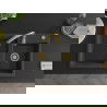 Mexen Tomas 2-compartment granite sink with a kitchen mixer tap Savita, spotted black - 6516-76-672601-50