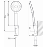 Mexen R-40 point shower set, brushed gun gray - 785405052-66
