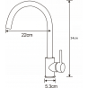 Mexen Luna kitchen faucet, chrome - 671400-00