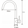Mexen Luna kitchen mixer tap, Chrome - 671400-00