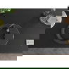 Mexen Kevin granite sink 1-bowl with drainer and Savita kitchen tap, black speckled - 6517-76-672601-70