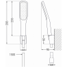 Mexen R-49 spot shower set, White/Gold - 785495052-25