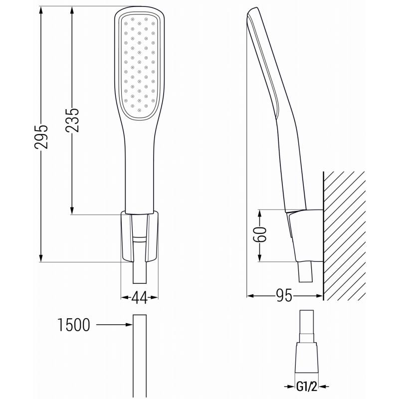 Mexen R-49 point shower set, black/gold - 785495052-75