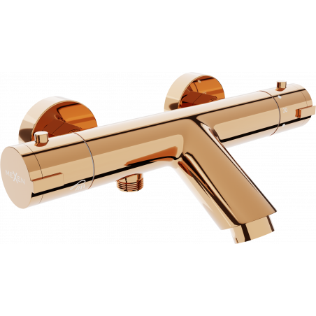 Mexen Kai thermostatic bathtub faucet, rose gold - 77300-60