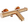 Mexen Kai thermostatic bathtub faucet, rose gold - 77300-60
