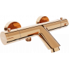 Mexen Kai thermostatic bathtub mixer tap, Rose gold - 77300-60