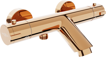Mexen Kai thermostatic bathtub mixer tap, Rose gold - 77300-60
