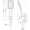 Mexen R-54 point shower set, white/chrome - 785545052-21