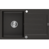 Mexen Bruno 1-compartment granite sink with a drip tray 795 x 495 mm, Black/Metallic gold- 6513791010-75