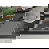 Mexen Leo 1-compartment granite sink with a drip tray and kitchen mixer tap Carla, Grey - 6501-71-670700-00