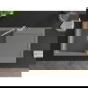 Mexen Leo 1-compartment granite sink with a drip tray and kitchen mixer tap Carla, Grey - 6501-71-670700-00
