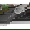 Mexen Leo granite sink 1-bowl with drainer and Carla kitchen tap, speckled black - 6501-76-670700-70-B