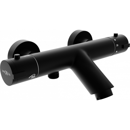 Mexen Kai thermostatic bath mixer, black - 77300-70