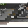 Mexen Matias 1.5-compartment granite sink with a drip tray and kitchen mixer tap Carla, Grey - 6502-71-670700-50