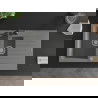 Mexen Matias 1.5-compartment granite sink with a drip tray and kitchen mixer tap Carla, Grey - 6502-71-670700-70