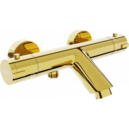 Mexen Kai thermostatic bathtub mixer tap, Gold - 77300-50