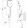 Mexen R-62 point shower set, brushed gun gray - 785625052-66