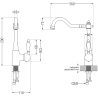 Mexen Matias granite sink 1.5-bowl with drainer and kitchen faucet Carla, black speckled - 6502-76-670700-70-B