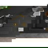 Mexen Matias 1.5-compartment granite sink with a drip tray and kitchen mixer tap Carla, Black - 6502-77-670700-50
