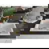 Mexen Mario 2-compartment granite sink with a kitchen mixer tap Carla, White - 6504-20-670700-50