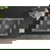 Mexen Mario 2-compartment granite sink with a kitchen mixer tap Carla, Grey - 6504-71-670700-00