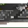 Mexen Mario 2-compartment granite sink with a kitchen mixer tap Carla, Grey - 6504-71-670700-70