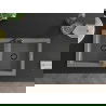 Mexen Mario 2-compartment granite sink with a kitchen mixer tap Carla, Grey - 6504-71-670700-70-B