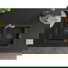 Mexen Mario 2-compartment granite sink with a kitchen mixer tap Carla, Black/Gold metallic - 6504-75-670700-50-B