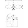 Mexen Nox thermostatic bath faucet, chrome - 77350-00