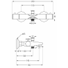 Mexen Nox thermostatic bathtub faucet, chrome - 77350-00