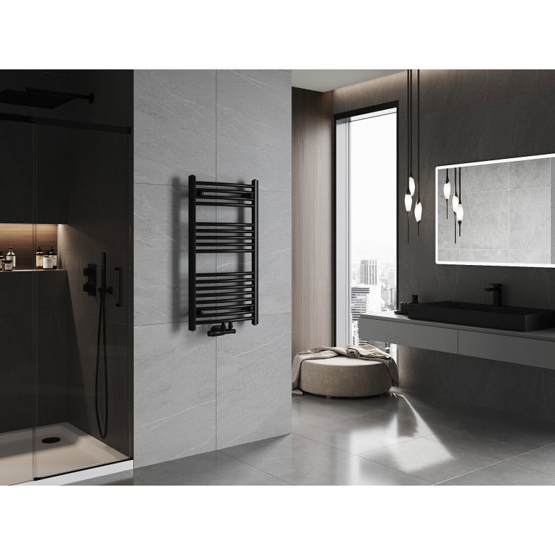 Mexen Ares bathroom radiator 900 x 500 mm, 372 W, black - W102-0900-500-00-70