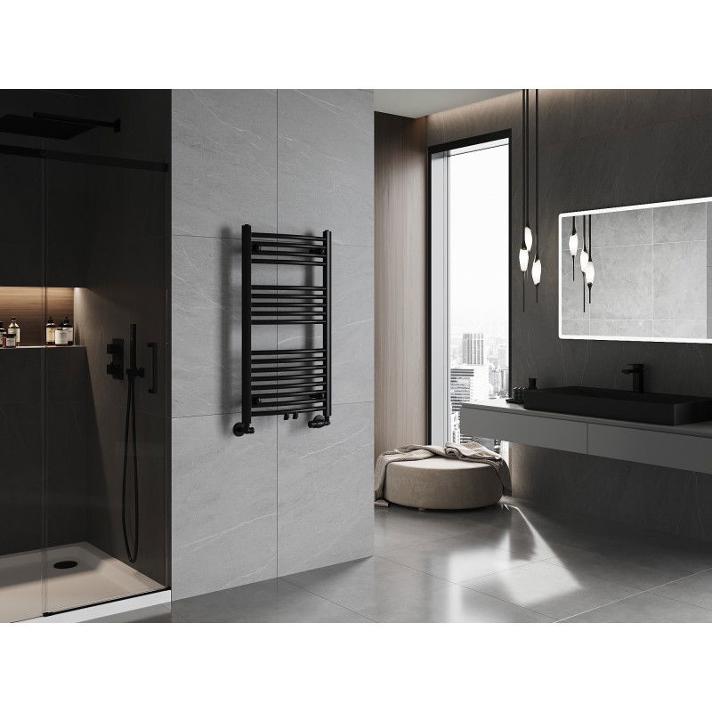 Mexen Ares bathroom radiator 900 x 500 mm, 372 W, black - W102-0900-500-00-70