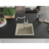 Mexen Milo 1-bowl granite sink with Carla kitchen faucet, beige - 6505-69-670700-00