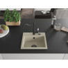 Mexen Milo 1-Bowl Granite Sink with Kitchen Faucet Carla, Beige - 6505-69-670700-70